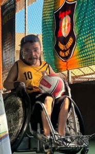 Atleta de Rugby em Cadeira de Rodas - Jose Gildevan, em partida de campeonato de Rugby em bebedouro SP