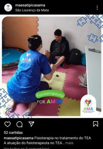 Fisioterapia com as crianças