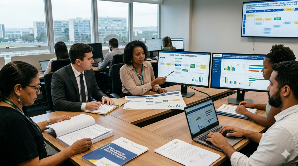 Gestores públicos e analistas técnicos definem novo fluxo de liberação de emendas de comissão RP8 em painel digital do Transferegov.