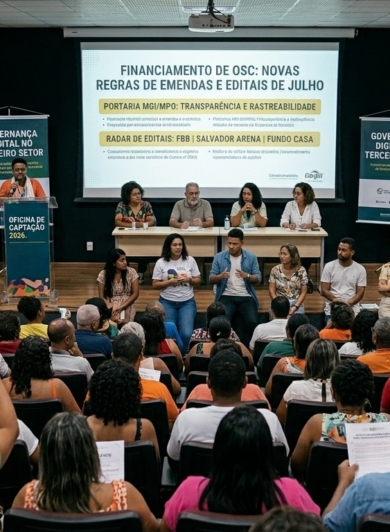 Auditório em Camaragibe lotado para oficina de financiamento de Osc e novas regras de emendas.